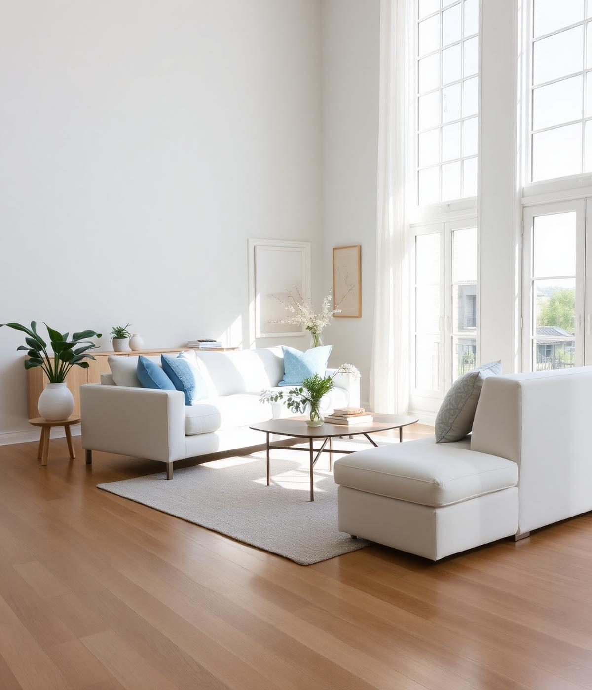 Bright airy Portsmouth living room after a Cleaning Angels visit